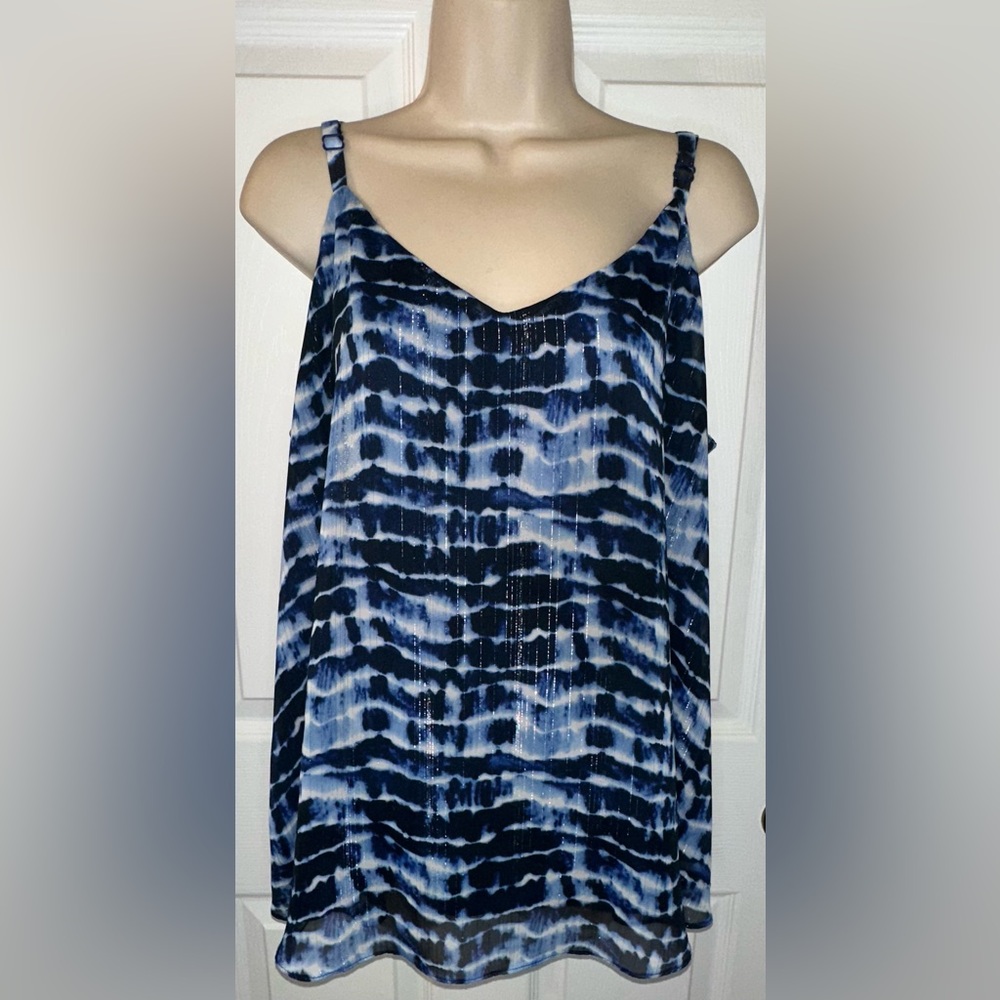 Torrid Navy and White Tie-Dye Camisole Size 1